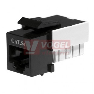 Keystone KEJ-C5E-U-BK modul RJ45 Cat.5e UTP, nestíněný, provedení beznástrojové