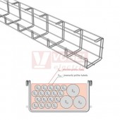 Žlab drátěný 100x100 MERKUR 2 100/100-G "GZ" galvanický zinek - vzdálenost podpěr cca 1,9m (ARK - 211320)