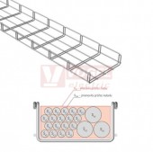 Žlab drátěný 200x 50 MERKUR 2 200/50 "ŽZ" žárový zinek  - vzdálenost podpěr cca 1,7m (ARK - 221140)