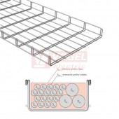 Žlab drátěný 400x 50 MERKUR 2 400/50 "ŽZ" žárový zinek  - vzdálenost podpěr cca 1,4m (ARK - 221170)