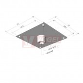 Držák DZM 2 "A2" nerez AISI 304L, pro stropní pro závitovou tyč M8 - M1 + M2 (ARK - 234020)