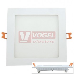 Svítidlo LED podhledové 15W 220-240V (Toro S15), čtvercové, 1150lm, 4000K neutrální bílá, živ. 50 000h, IP20, tělo hliník, barva bílá, difuzor plast opálový, úhel vyzař. 120°, náhrada za 26W, rozměr 172x172x25mm (412.005.33.0)