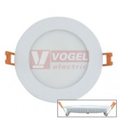 Svítidlo LED podhledové  9W 220-240V (Toro R9) bílý kruh, 680lm, 4000K neutrální bílá, úhel vyzař. 120°, živ. 50 000h, IP20, pr. 120x25, montážní otvor pr.108, tělo hliník, barva bílá, diruzor plast opálový, náhrada za 18W (412.011.33.0)