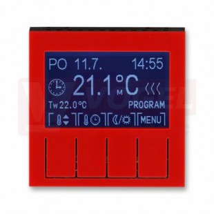 3292H-A10301 65 Termostat univerzální programovatelný (ovládací jednotka); červená/kouř. černá - Levit, Levit M