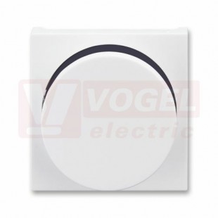 3294H-A00123 62 Kryt stmívače s otočným ovladačem, s upevňovací maticí; bílá/kouřová černá - Levit, Levit M