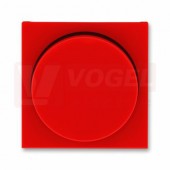 3294H-A00123 65 Kryt stmívače s otočným ovladačem, s upevňovací maticí; červená/kouř. černá - Levit, Levit M