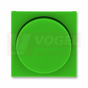 3294H-A00123 67 Kryt stmívače s otočným ovladačem, s upevňovací maticí; zelená/kouř. černá - Levit, Levit M