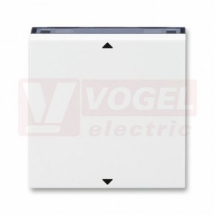 3299H-A00110 62 Kryt spínače žaluziového Busch-Jalousiecontrol II, s krátkocest. ovl.; bílá/kouřová černá - Levit, Levit M