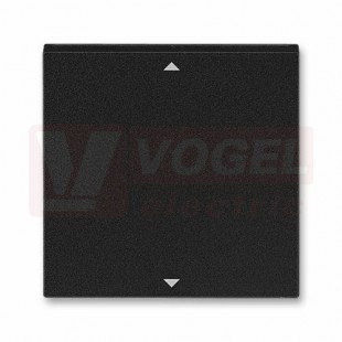 3299H-A00110 63 Kryt spínače žaluziového Busch-Jalousiecontrol II, s krátkocest. ovl.; onyx/kouřová černá - Levit, Levit M