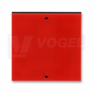 3299H-A00110 65 Kryt spínače žaluziového Busch-Jalousiecontrol II, s krátkocest. ovl.; červená/kouř. černá - Levit, Levit M