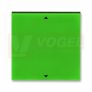 3299H-A00110 67 Kryt spínače žaluziového Busch-Jalousiecontrol II, s krátkocest. ovl.; zelená/kouř. černá - Levit, Levit M