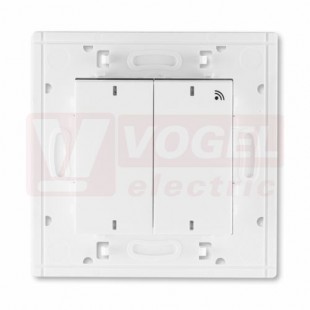 3299H-A11908 62 Vysílač RF dvojnásobný, nástěnný, 868 MHz; bílá/kouřová černá - Levit, Levit M