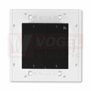 3299H-A11908 63 Vysílač RF dvojnásobný, nástěnný, 868 MHz; onyx/kouřová černá - Levit, Levit M