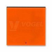 3559H-A00655 66 Kryt spínače kolébkového s červeným průzorem; oranžová/kouř. černá - Levit, Levit M