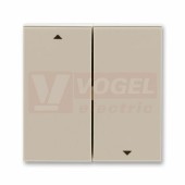 3559H-A00662 18 Kryt spínače žaluziového kolébkového, dělený, s potiskem; macchiato/bílá - Levit, Levit M