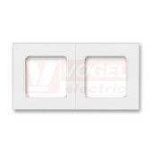 3901H-A05020 01 Rámeček dvojnásobný, pro vodorovnou i svislou montáž; bílá/ledová bílá - Levit, Levit M