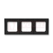 3901H-A05030 63 Rámeček trojnásobný, pro vodorovnou i svislou montáž; onyx/kouřová černá - Levit, Levit M