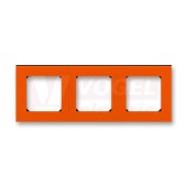3901H-A05030 66 Rámeček trojnásobný, pro vodorovnou i svislou montáž; oranžová/kouř. černáv - Levit, Levit M