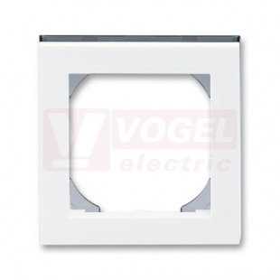 3901H-A05510 62 Rámeček jednonásobný s otvorem 55x55; bílá/kouřová černá - Levit, Levit M