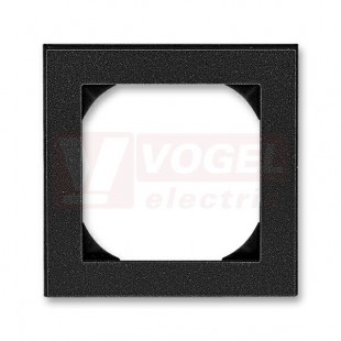 3901H-A05510 63 Rámeček jednonásobný s otvorem 55x55; onyx/kouřová černá - Levit, Levit M