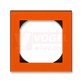 3901H-A05510 66 Rámeček jednonásobný s otvorem 55x55; oranžová/kouř. černá - Levit, Levit M