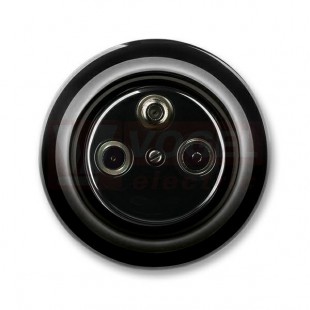 5011K-C00403 N Zásuvka televizní, rozhlasová a satelitní, koncová; černá-porcelán - Decento