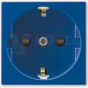 5525N-C03357 M Zásuvka 45x45 s ochrannými kontakty (schuko), s clonkami, modrá (RAL 5005)