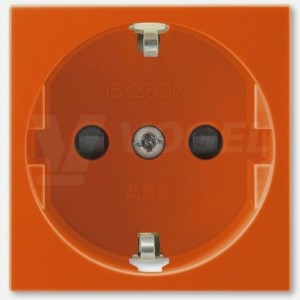 5525N-C03357 P Zásuvka 45x45 s ochrannými kontakty (schuko), s clonkami, oranžová (RAL 2004)