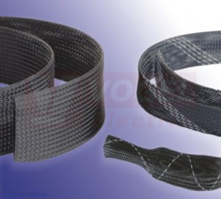 WF12-PV2-S0-0 roztažitelný ochranný oplet WAPRO FLEX, PET (polyester), o 12 mm, rozsah: o 8 - 24 mm, samozhášivý podle VW-1, -50°C až +150°C, černá