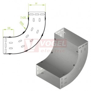 Koleno vnitřní 90° LUJ200H80, tl.1,0mm (182920)