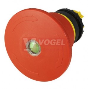 M22-PVT60P-MPI Ovládací hlavice nouzového zastavení, otočná, s mechanickou signalizací stavu, 60mm (121465)