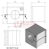 KT 11 průchodková vložka 11-12mm, malá, šedá  (41211)