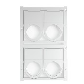 SM 27/18-22 K MC NE GR MultiCard, značení pod ovládací hlavice průměr 22mm SwitchMark, bez potisku, štítek šedý, v53,75mm x š27mm, samolepící, PA66 (1428180000)