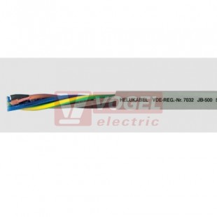 JB-500 12G  1,5mm2 kabel flexibilní 300/500V, PVC šedý, barevné žíly se ze/žl (11089)