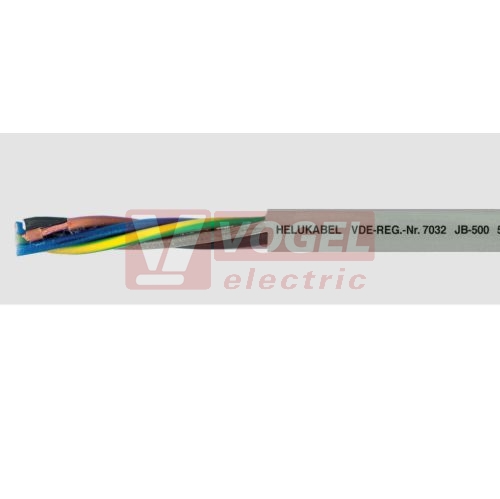 JB-500 7G 1,5mm2 kabel flexibilní 300/500V, PVC šedý, barevné žíly se ze/žl  (11085) - VOGEL electric s.r.o.VOGEL electric, s.r.o.