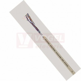 PAAR-TRONIC 2x2x0,75 kabel ohebný, barevné značení žil dle DIN 47100, žíly stočeny do páru, barva šedá (RAL7032),vnější pr.8,5mm, -30° až +80°C, CE (19076)