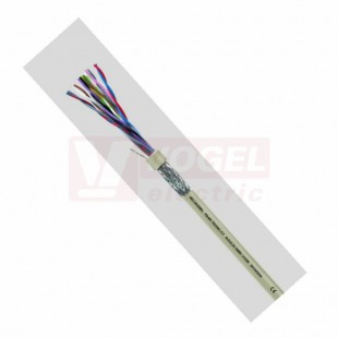 PAAR-TRONIC-CY 6x2x0,25mm2 kabel, flexibilní, stíněný, barevné značení žil podle DIN 47100, žíly stočeny do párů, barva šedá (RAL7032), vnější pr.8,6mm, -30°C až +80°C, EMC, CE (21038)