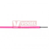 SiF 1x  1,0 ROSA vodič silikonový, teplotně odolný -60° až +180°C, 300/500V, tř.lanění 5 (23511)