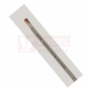 TRONIC (LiYY)   5x0,14mm2 kabel flexibilní datový, barevné žíly dle DIN 47100, barva šedá, nestíněný PVC, vnější pr.4,0mm, -40 až +80°C (18004)