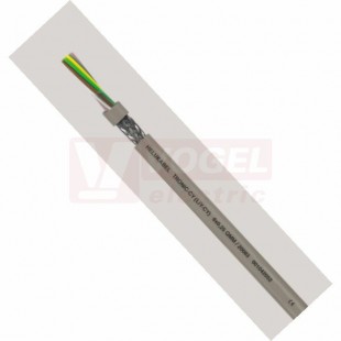 TRONIC-CY (LiY-CY)  3x0,75mm2 kabel flexibilní stíněný s barevným značením žil podle DIN 47100, barva šedá, vnější pr. 6,3mm, -40°C až +80°C, CE (16027)