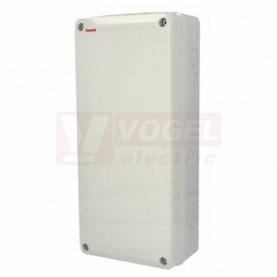 Krabice AcquaCOMBI 3953 IP65, nástěnná, zesílené víko (5mm), bez vývodek s předlisovanými vstupy, rozměr v500xš225xh135mm, barva sv.šedá, IK08, materiál ABS