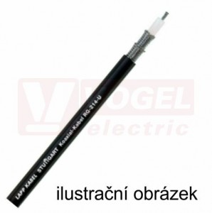 Kabel koaxiální RG-6 A/U plášť PVC černý, impedance 75 Ohm (2170016)