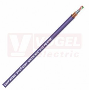 PROFIBUS Unitronic BUS PB ARM 1x2x0,65 kabel datový pro drsné průmysl.prostředí, zvlněný vnější plášť, měď, PVC, stíněný CU opletem a AL kašírovanou plast.folií (2170247)