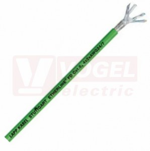 ETHERLINE FD CAT.6A 4x2x24/7AWG kabel pro průmyslový Ethernet kat. 6A pro vysoce flexibilní aplikace v energetických řetězech, 4 páry, zelený (RAL6018) vnější plášť z PVC, schválení UL (2170485)