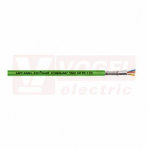 ETHERLINE CAT.5e YY 2x2xAWG22/1 kabel pro průmyslový Ethernet cat.5, pro pevné uložení venku/do země, PROFIBET typ A, stíněný CU opletem s AL kašírovanou plast.folií, zelený vnější plášť z PVC, barva černá (RAL9005) (2170494)
