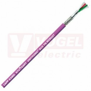 PROFIBUS Unitronic BUS PB ROBUST 1x2x0,64 kabel datový, odolný mnoha chemickým médiím, fialový vnější plášť z TPE, stínění Cu opletem a hliníkem kašírovanou plast.folií, -40°C do +80°C (2170620)