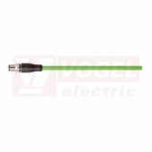IE-PNA-5-M12D-S-20-Y-2-22-1-OE patch kabel, Profinet typ A, Cat.5, konektor M12/4-pin/vidlice/přímý/kód-D + volný konec kabelu, zelená (RAL6018), celkové stínění měd. opletem a hliník. kašírovanou plast.folií, pr. 6,5mm, UL/CSA (CMG), délka 20m (2171012)