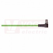IE-PNA-5-M12D-A-20-Y-2-22-1-OE patch kabel, Profinet typ A, Cat.5, konektor M12/4-pin/vidlice/úhlový/kód-D + volný konec kabelu, zelená (RAL6018), celkové stínění měd. opletem a hliník. kašírovanou plas.folií, pr. 6,5mm, UL/CSA (CMG), délka 20m (2171024)