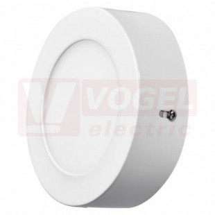 Svítidlo LED přisazené   6W 220-240V, kruhové bílé, neutrální bílá, 450lm, 4000K, IP20, úhel vyzařování 120°, tělo hliník, plast. difuzor mléčný, průměr 120x40mm, náhrada za žárovku 40W (ZM5122)