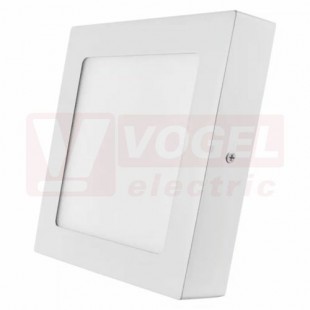 Svítidlo LED přisazené  12W 220-240V, čtvercové bílé, teplá bílá, 1000lm, 3000K, IP20, úhel vyzařování 120°, tělo hliník, plast. difuzor mléčný, rozměr 170x170x40mm, náhrada za žárovku 70W (ZM6131)